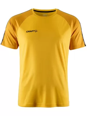 Pánské kontrastní sportovní tričko CRAFT TW Squad Go Contrast Jersey M ŠVÉDSKÁ ŽLUTÁ/ZLATÁ
