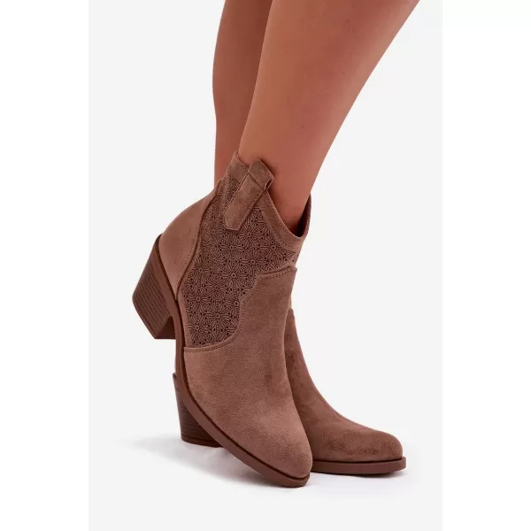  Dámské boty S.BARSKI HY61-8013 COFFEE 