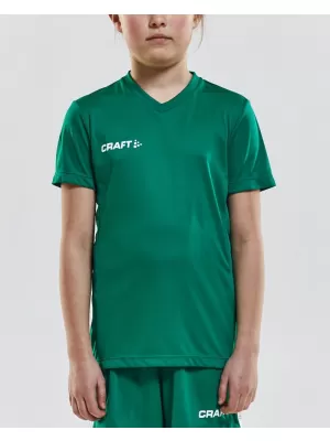 Dětské sportovní tričko s výstřihem do V CRAFT TW Squad Go Jersey Solid Jr TÝMOVĚ ZELENÁ