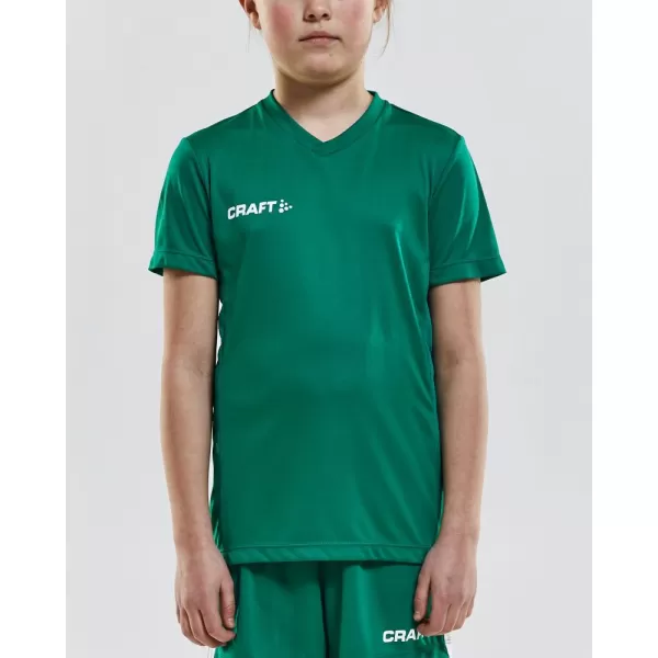 Dětské sportovní tričko s výstřihem do V CRAFT TW Squad Go Jersey Solid Jr TÝMOVĚ ZELENÁ 