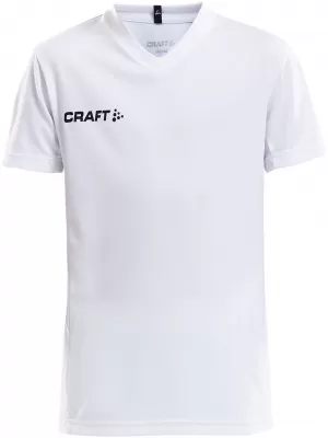 Dětské sportovní tričko s výstřihem do V CRAFT TW Squad Go Jersey Solid Jr BÍLÁ