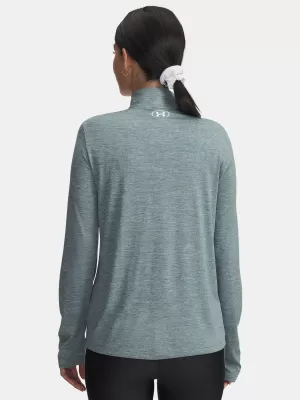 Dámské triko UNDER ARMOUR TECH 1/2 ZIP- TWIST 1384225-587 MODRÁ