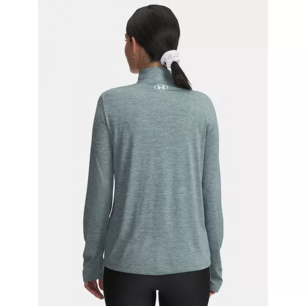  Dámské triko UNDER ARMOUR TECH 1/2 ZIP- TWIST 1384225-587 MODRÁ 