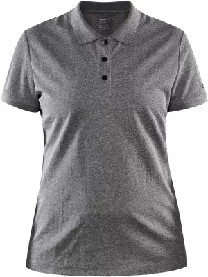 Dámské sportovní polo CRAFT Corp. CORE Unify Polo Shirt W TMAVĚ ŠEDÝ MELÍR