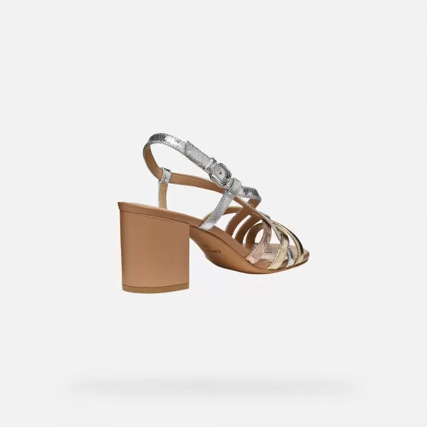  Dámské sandály GEOX VIRNILISA 65 S G012824 ZLATÁ 