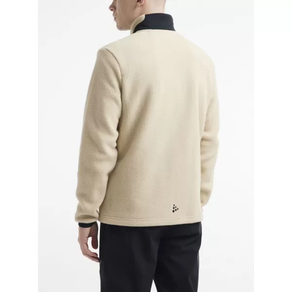  Pánská fleecová mikina Sherpa CRAFT Corp. ADV Pile Fleece Jacket M PŘÍRODNÍ/ČERNÁ 