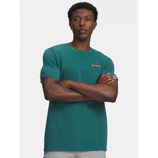  Pánské triko UNDER ARMOUR UA HW ARMOUR LABEL SS 1382831-338 ZELENÁ 