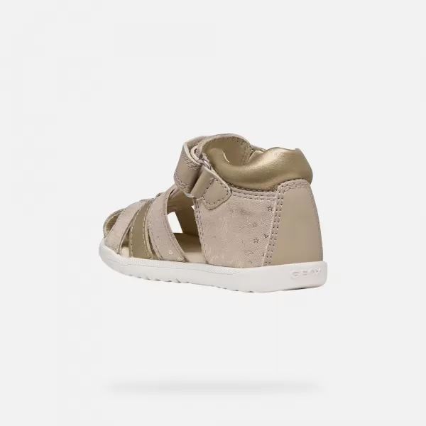  Dívky první kroky GEOX SANDAL MACCHIA B254WB007NFC8560 BÉŽOVÁ 