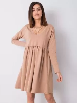 Dámské šaty RUE PARIS RV-SK-6008.19X CAMEL