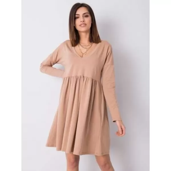  Dámské šaty RUE PARIS RV-SK-6008.19X CAMEL 