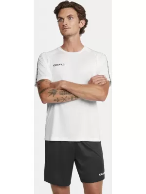 Pánské kontrastní sportovní tričko CRAFT TW Squad Go Contrast Jersey M BÍLÁ