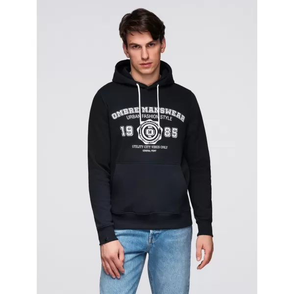  Pánská mikina OMBRE B1714 BLACK 