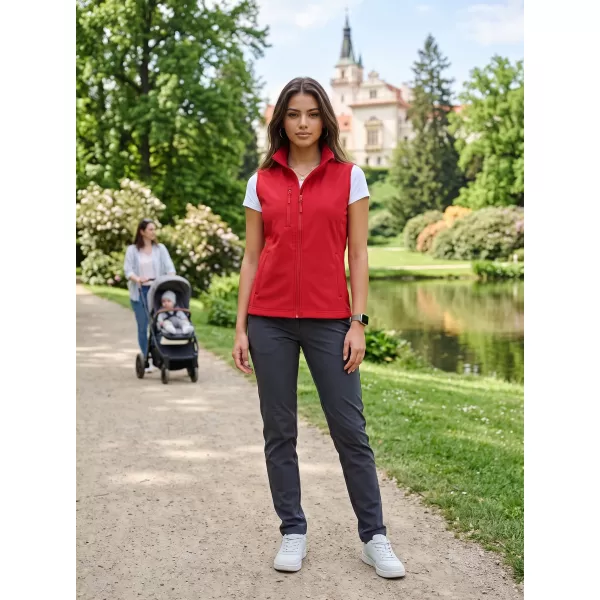  Dámská softshellová vesta ALTISPORT NoPrint NP/ALW965 ČERVENÁ 