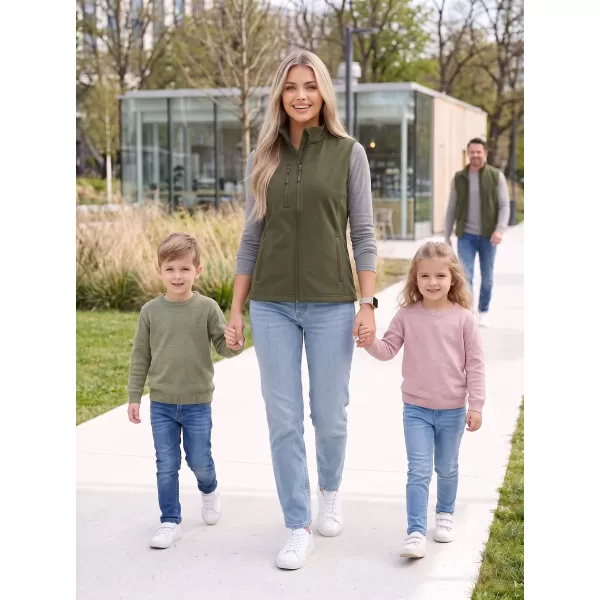  Dámská softshellová vesta ALTISPORT NoPrint NP/ALW965 MILITARY 