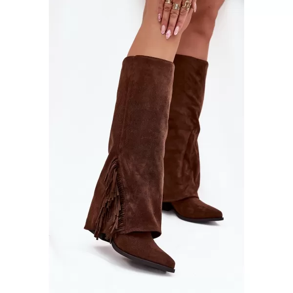  Dámské kozačky BOTO ZALIA 38567 BROWN 