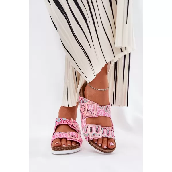  Dámské pantofle S.BARSKI RB51-006 PINK 