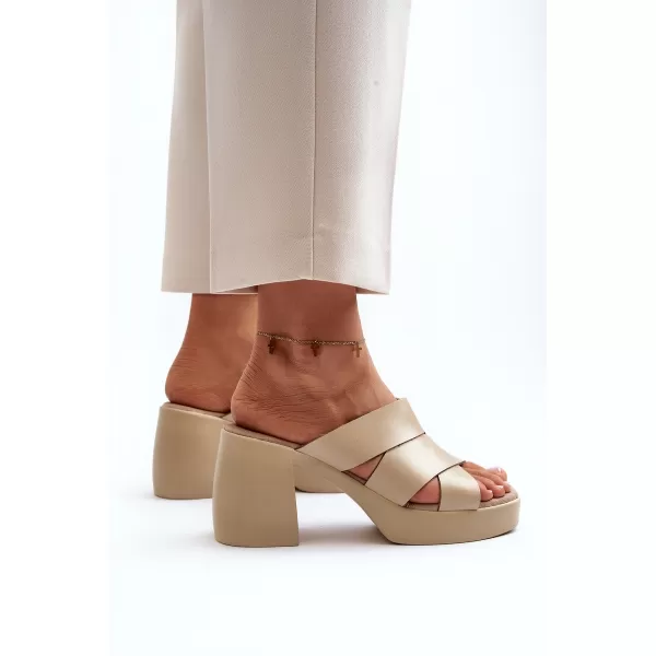  Dámské žabky ZAZOO 40373 BEIGE 