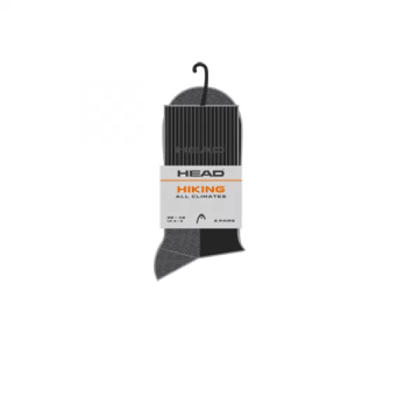 Ponožky HEAD ELEMENTS HIKING CREW 2P BLACK 