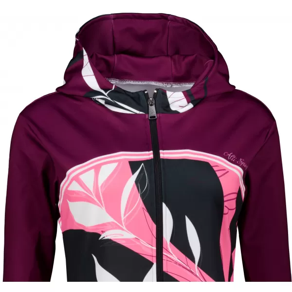  Dámská mikina na zip premium ALTISPORT VOJ/ALW128MI02 RŮŽOVÁ/BÍLÁ 