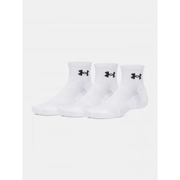  Ponožky UNDER ARMOUR PERFORMANCE COTTON 3P QTR 6009686-100 BÍLÁ 