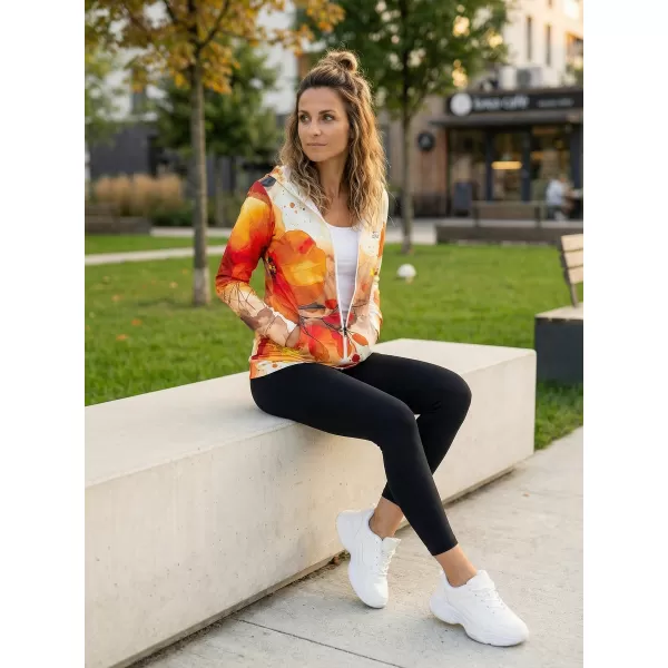  Dámská mikina na zip premium ALTISPORT VOJ/ALW127MI02 ORANŽOVÁ 