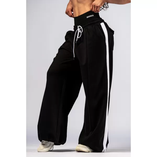  NEBBIA Oversized tepláky POWER 896 BLACK 