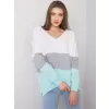 Dámská mikina RUE PARIS RV-BL-5972.07 WHITE-GRAY
