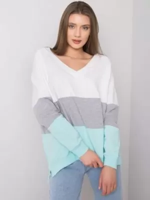 Dámská mikina RUE PARIS RV-BL-5972.07 WHITE-GRAY