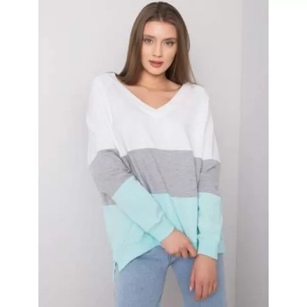  Dámská mikina RUE PARIS RV-BL-5972.07 WHITE-GRAY 