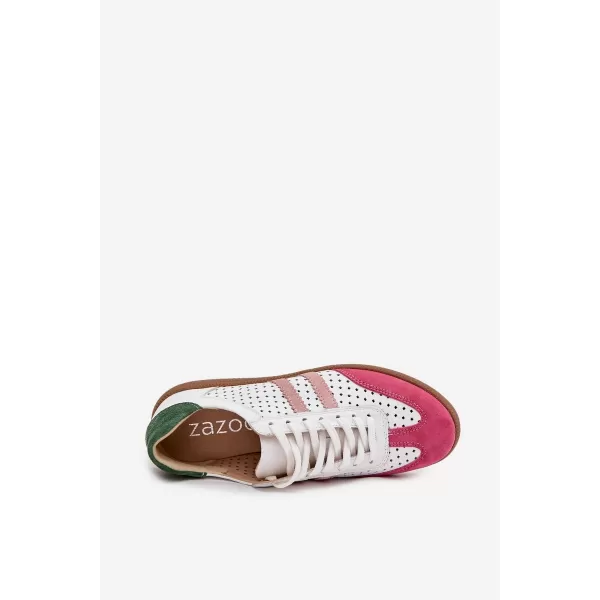  Dámské tenisky ZAZOO N1318 PINK/WHITE/GREEN 