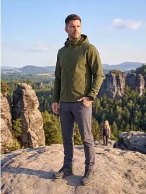 Pánská softshellová bunda ALTISPORT NoPrint NP/ALM845 MILITARY