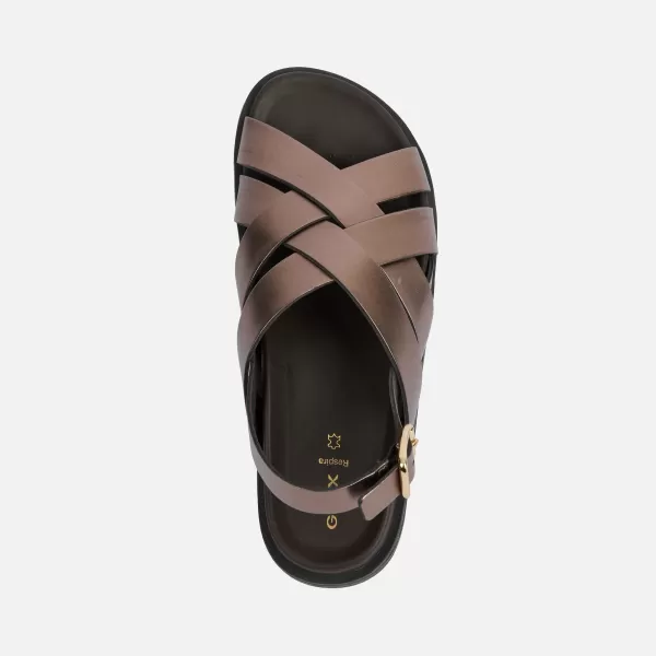  Dámské sandály GEOX ADELASH G012818 HNĚDÁ 