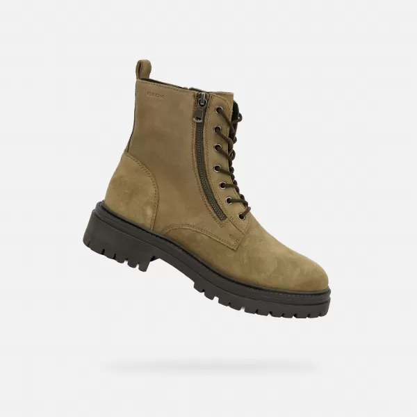  Dámské kotníkové boty GEOX IRIDEA G004093 KHAKI 
