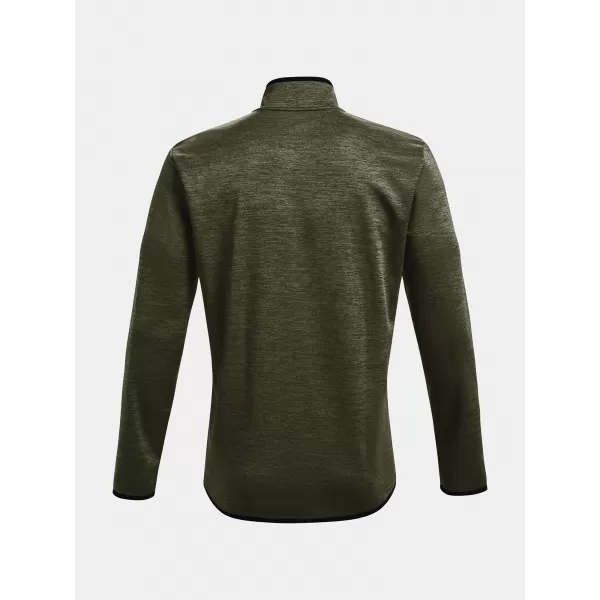  Pánská mikina UNDER ARMOUR UA ARMOUR FLEECE 1/2 ZIP ZELENÁ 