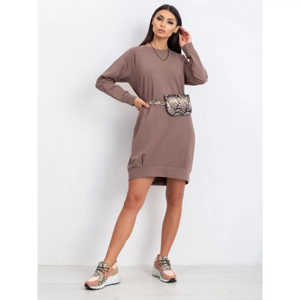  Dámské šaty BASIC FEEL GOOD RV-TU-5184.93P BROWN 