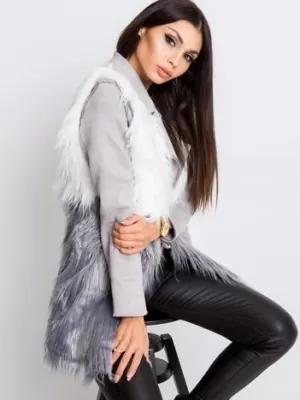 Dámská vesta WOOL FASHION ITALIA AT-KZ-04201.97P WHITE-GRAY
