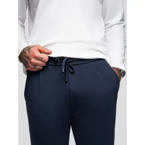  Pánské kalhoty OMBRE OM-PACP-0283 NAVY BLUE 