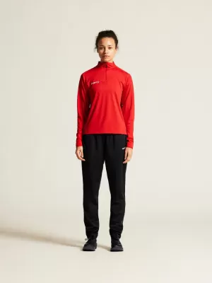 Dámská tréninková bunda s 1/4 zipem CRAFT TW Evolve 2.0 Half Zip W JASNĚ ČERVENÁ