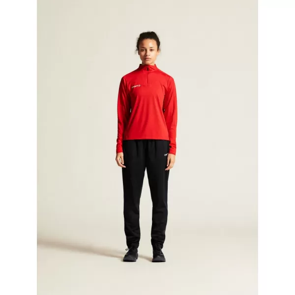  Dámská tréninková bunda s 1/4 zipem CRAFT TW Evolve 2.0 Half Zip W JASNĚ ČERVENÁ 