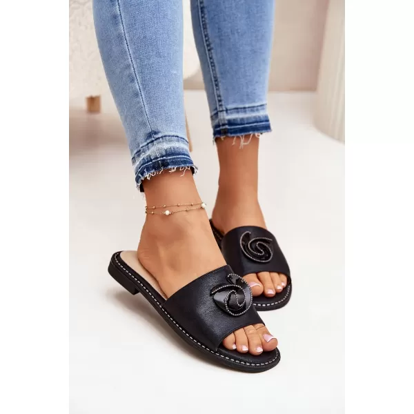  Dámské pantofle S.BARSKI KV51-007 BLACK 