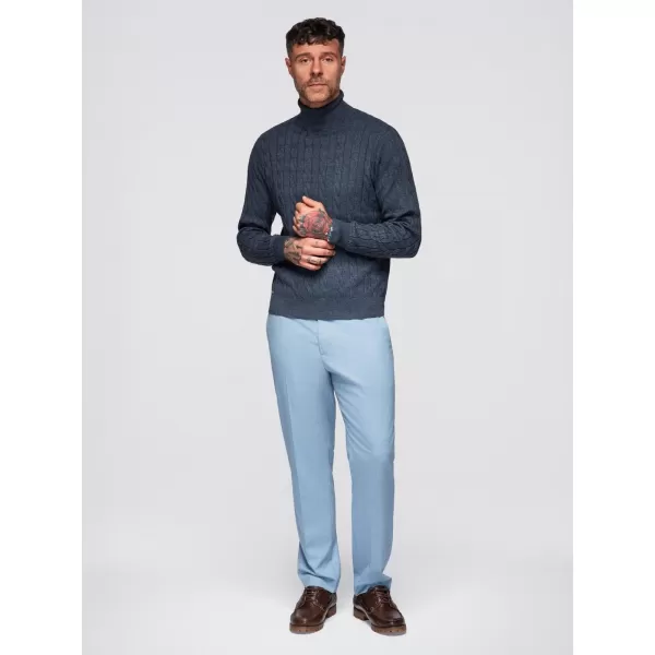  Pánský svetr OMBRE OM-SWTN-0157 NAVY BLUE 