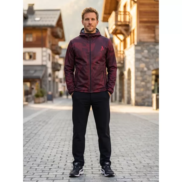  Pánská softshellová bunda premium ALTISPORT VOJ/ALM072JACK01 WINE/RED 
