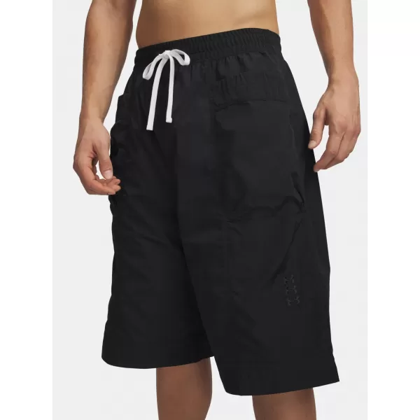  Pánské kraťasy UNDER ARMOUR UA HOOPS WOVEN SHORT 6011096-001 ČERNÁ 