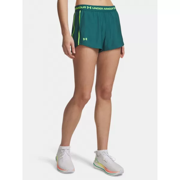  Dámské kraťasy UNDER ARMOUR TECH PLAY UP SHORTS 1389882-338 ZELENÁ 