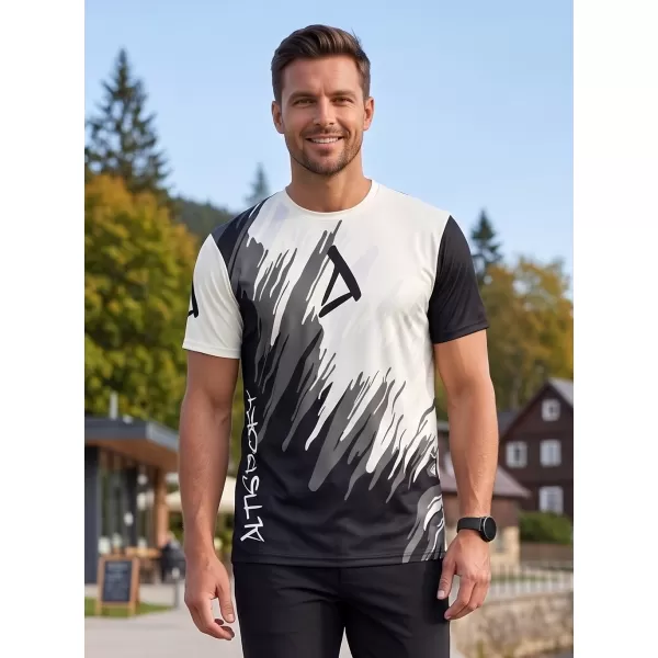  Pánské funkční triko premium ALTISPORT VOJ/ALM006TR01 ČERNÁ/SLONOVÁ KOST 