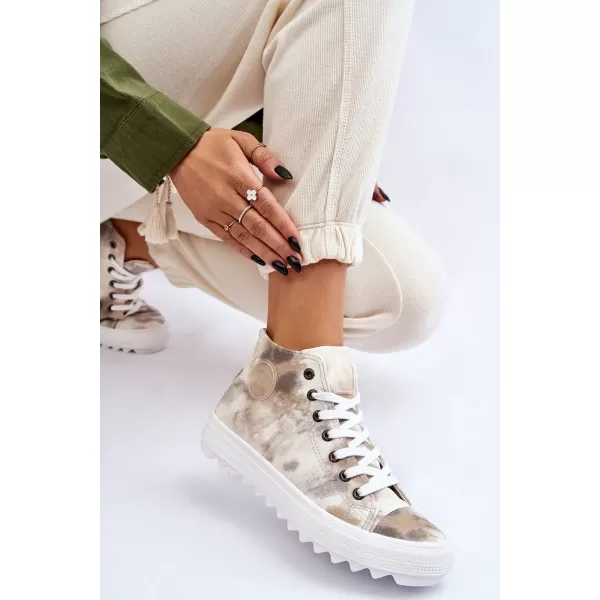  Dámské tenisky BIG STAR LL274047 WHITE/OLIVE 