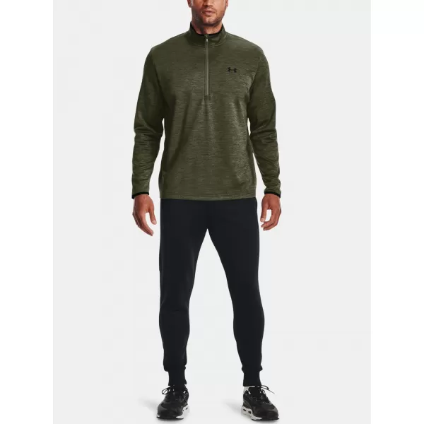  Pánská mikina UNDER ARMOUR UA ARMOUR FLEECE 1/2 ZIP ZELENÁ 