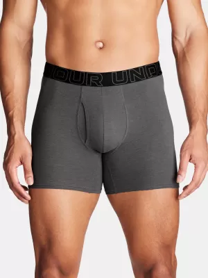 Pánské boxerky UNDER ARMOUR M PERF COTTON 6IN (3KS) 1383889-025 ŠEDÁ