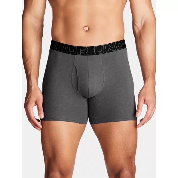  Pánské boxerky UNDER ARMOUR M PERF COTTON 6IN (3KS) 1383889-025 ŠEDÁ 