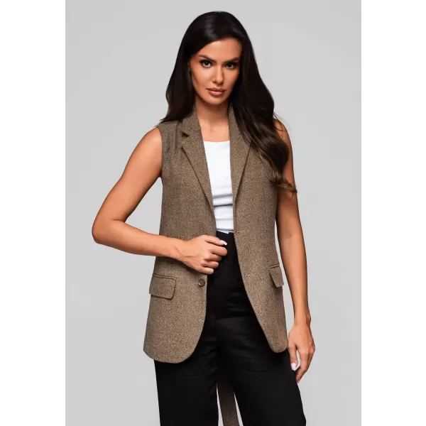  Dámská vesta LARICA LW-BLZV-0102 DARK BEIGE 